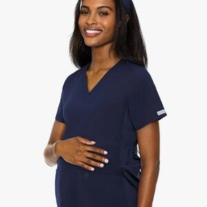 Navy Blue Maternity Scrub Jogger Set